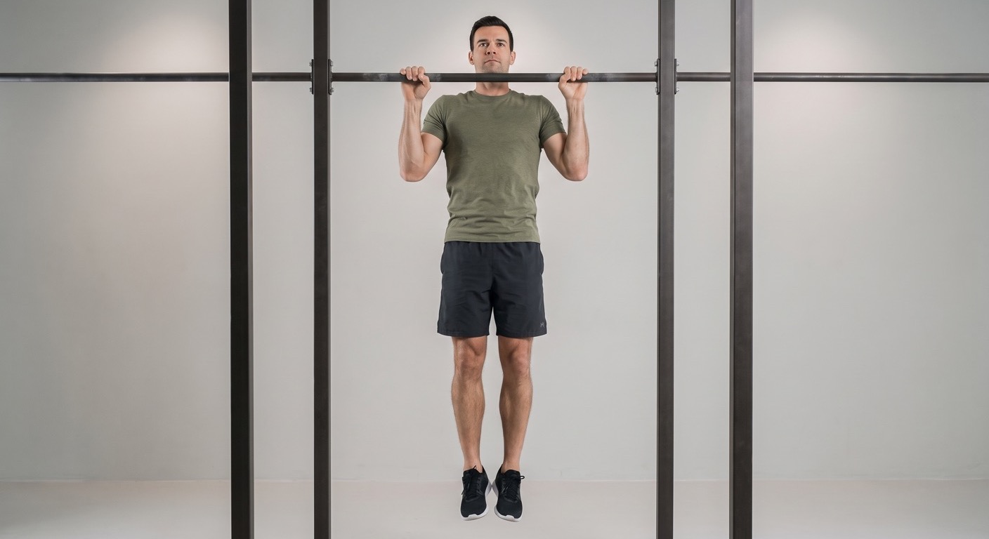 Athlète réalisant une traction en supination